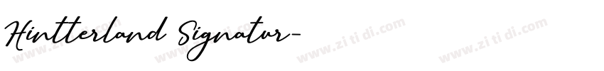 Hintterland Signatur字体转换